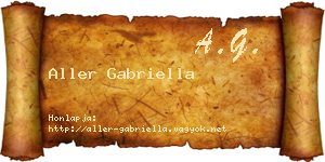 Aller Gabriella névjegykártya